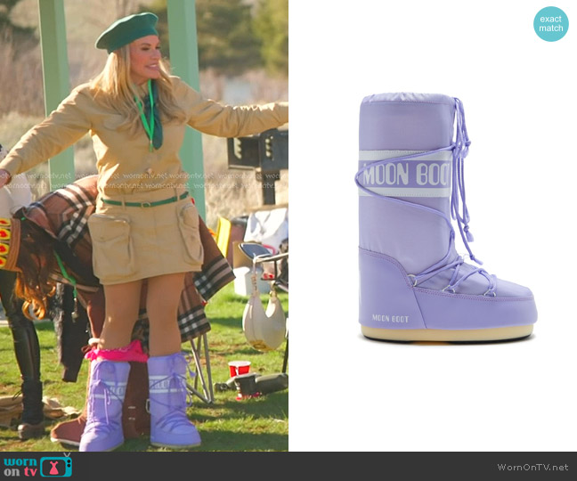 Moon Boot Icon Snow Boots in Lilac worn by Heather Gay on The Real Housewives of Salt Lake City