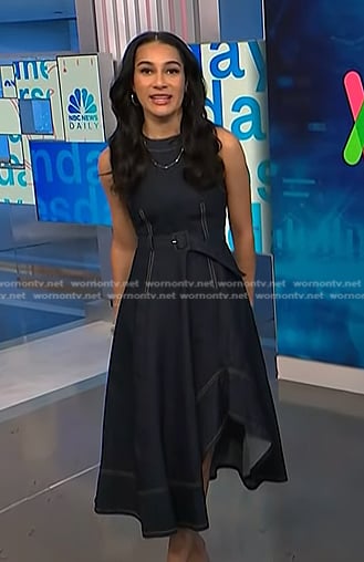 Morgan’s belted denim dress on NBC News Daily