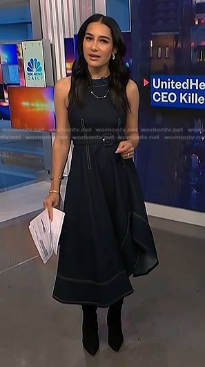 Morgan’s belted denim dress on NBC News Daily