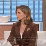 Natalie’s brown corduroy suit on The Talk
