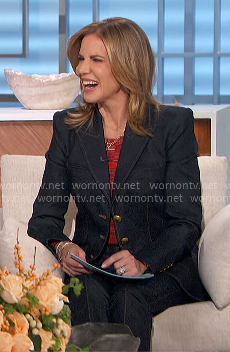 Natalie’s denim suit on The Talk