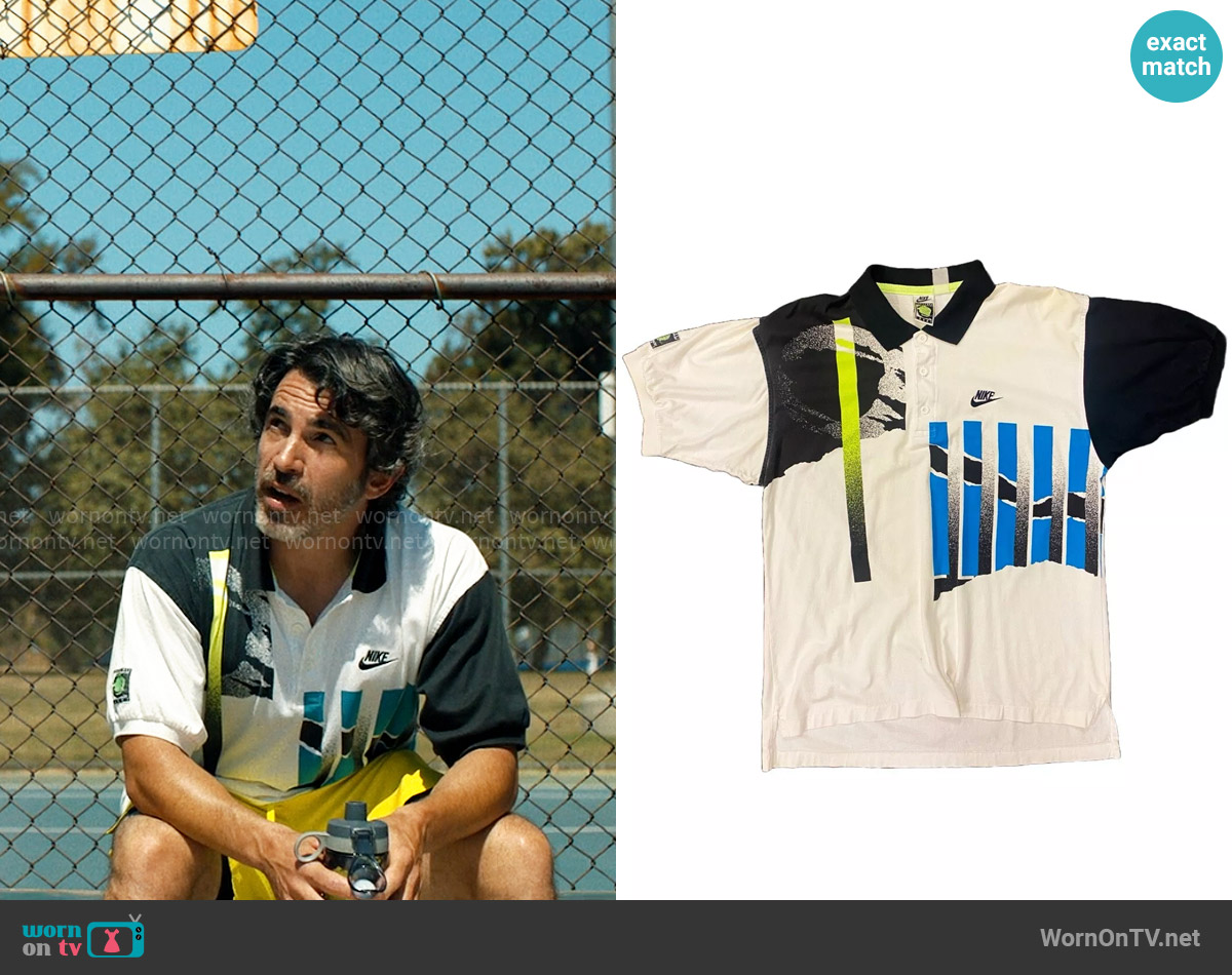 Nike Vintage Andre Agassi Challenger Tennis Polo worn by Nathan Bartlett (Chris Messina) on Based on a True Story