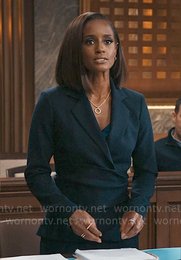 Olympia’s blue wrap blazer on Matlock
