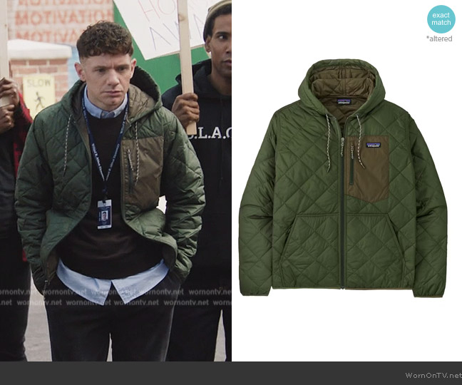 Patagonia Diamond Quilted Bomber Hoody worn by Jacob Hill (Chris Perfetti) on Abbott Elementary