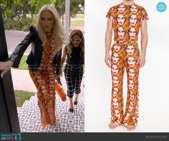 Patrick Church Tiger Tiger Tee worn by Erika Jayne on The Real Housewives of Beverly Hills