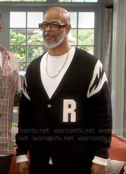 Poppa’s black lightning R cardigan on Poppas House