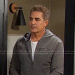 Rafe’s grey hooded zip jacket on Days of our Lives