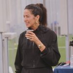 Rebecca’s black cropped jacket and shorts on The Real Housewives of New York City