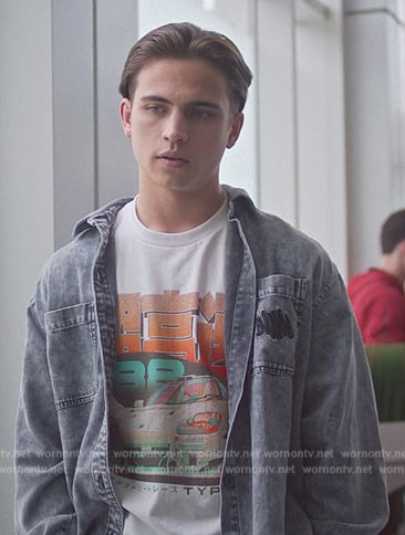 Robby’s gray denim jacket on Cobra Kai