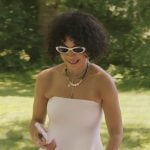 Sai’s white strapless top and skirt on The Real Housewives of New York City
