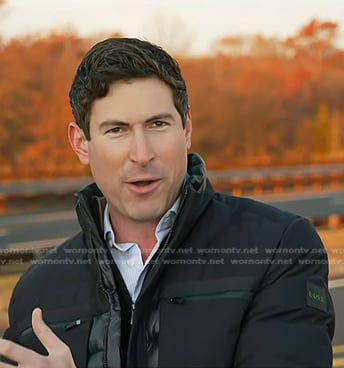 Sam Brock’s black down jacket on Today