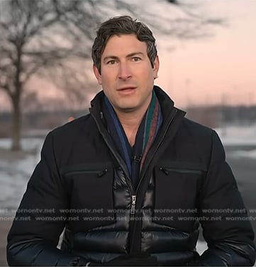 Sam Brock’s black down jacket on Today