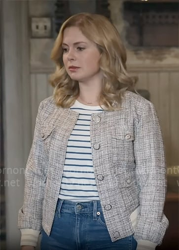 Sam’s tweed bomber jacket on Ghosts