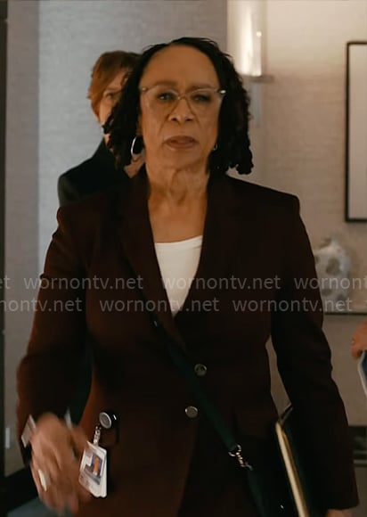 Sharon’s burgundy blazer on Chicago Med