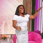 Sherri’s white denim skirt on Sherri
