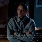 Stella’s fleece-lined denim jacket on Chicago Fire