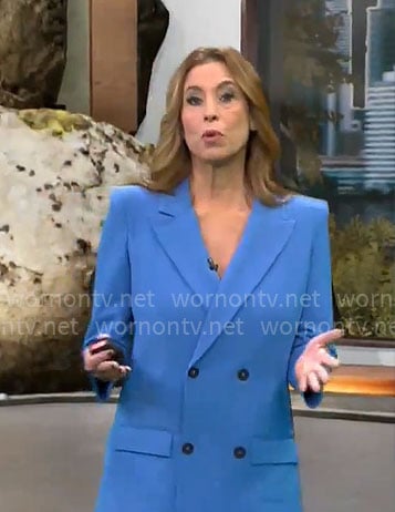 Stephanie Abrams’ blue blazer dress on CBS Mornings