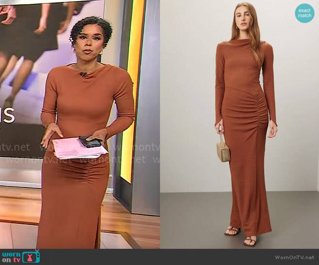 Suboo Jacki Dress worn by Adriana Diaz on CBS Mornings