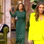 Sunny’s green long sleeve knit dress on The View