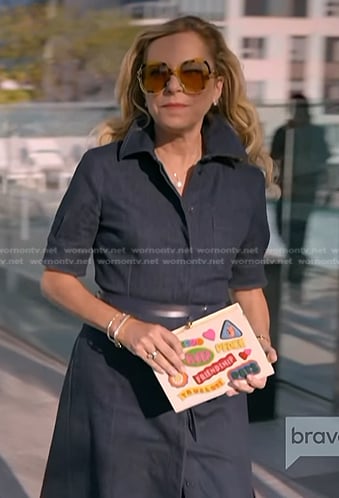 Sutton’s denim dress on The Real Housewives of Beverly Hills