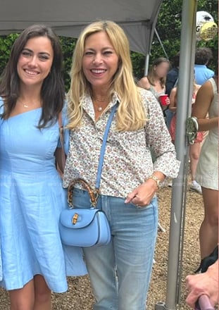 Satton’s white floral shirt on The Real Housewives of Beverly Hills