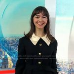 Taylor Blackwell’s black contrast collar dress on Today