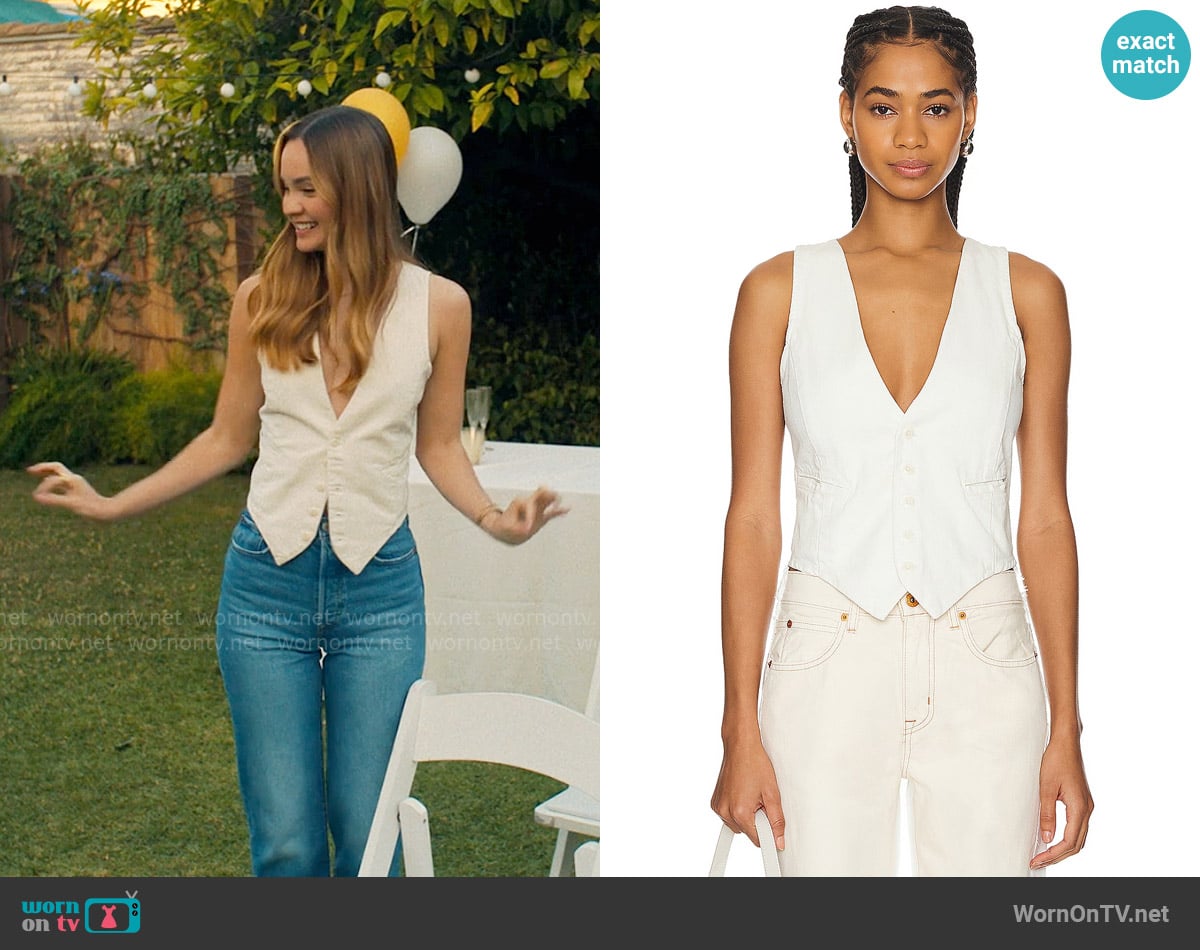 The Great The Suit Vest in Natural Hemp worn by Tory Thompson (Liana Liberato) on Based on a True Story