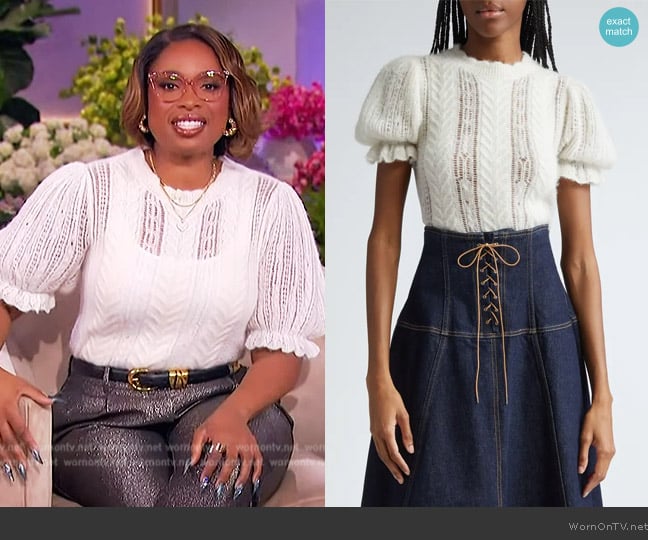 Ulla Johnson Mavis Top worn by Jennifer Hudson on The Jennifer Hudson Show
