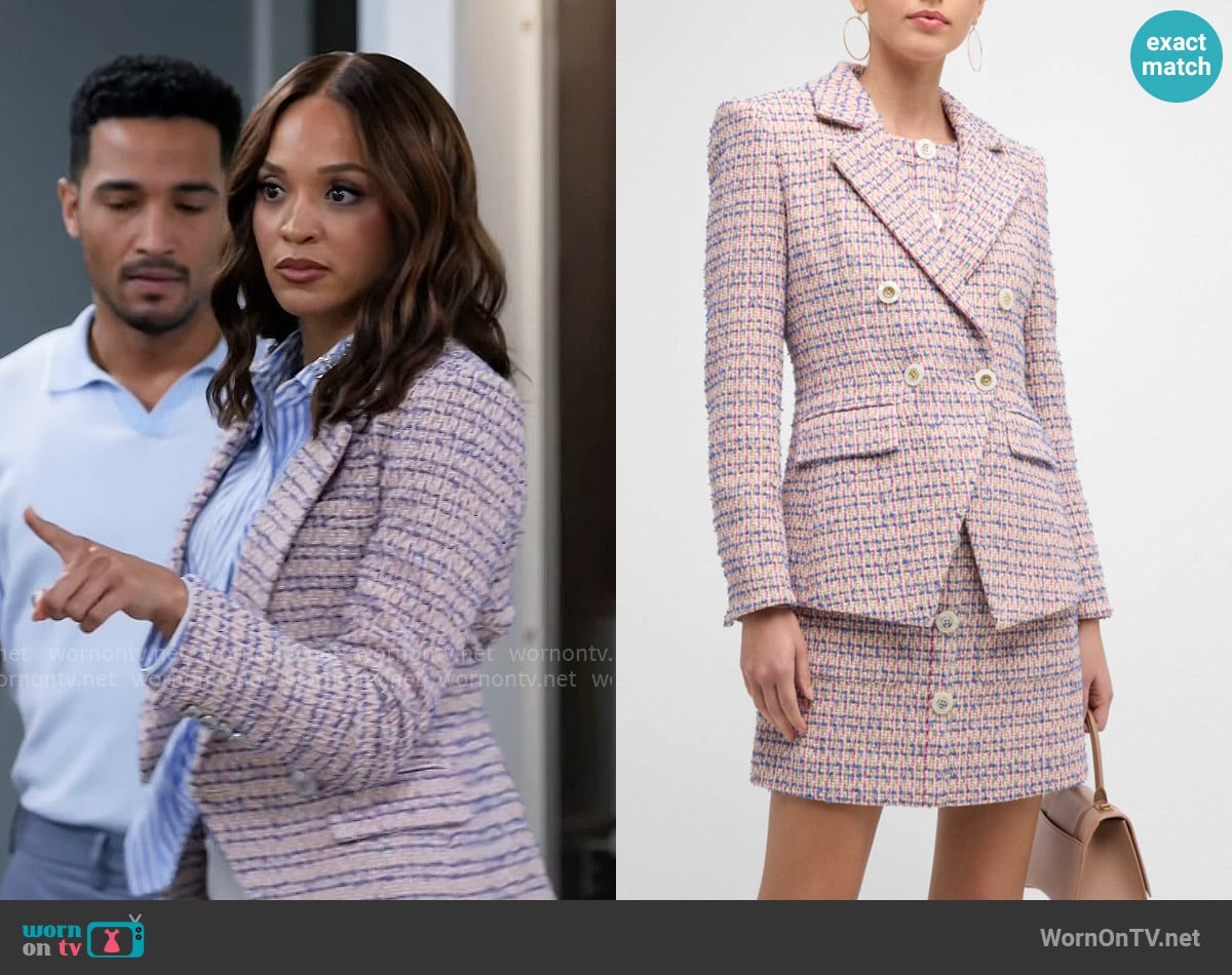 Veronica Beard Taja Dickey Jacket worn by Penelope (Stal Stowers) on Tyler Perrys Sistas
