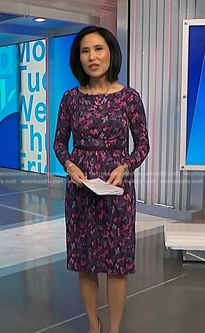 Vicky’s purple floral dress on NBC News Daily