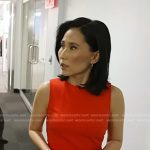 Vicky’s red belted midi dress on Today
