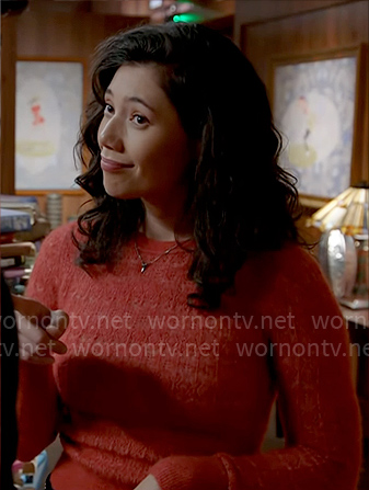 Violet’s pointelle knit sweater on Chicago Fire