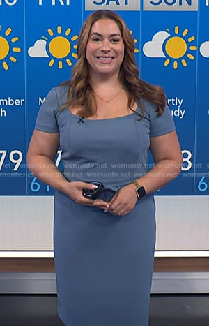 Violeta Yas’ grey bow detail dress on Today
