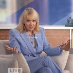 Wendi McLendon-Covey’s blue suit on The Talk