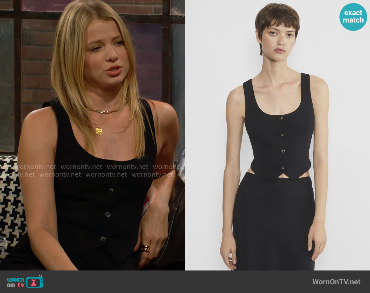 Wilfred Rocco Vest worn by Summer Newman (Allison Lanier) on The Young and the Restless