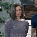 Willow’s purple cropped lace top on General Hospital