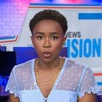 Zinhle’s blue lace dress on NBC News Daily