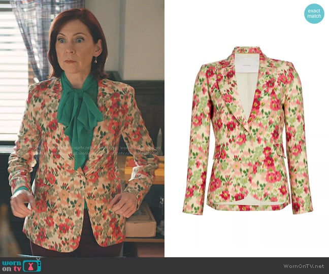 Adam Lippes Floral Single-Breasted Blazer worn by Elsbeth Tascioni (Carrie Preston) on Elsbeth