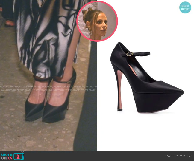 Amina Muaddi Pointed Platform Pumps worn by Dorit Kemsley on The Real Housewives of Beverly Hills