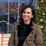 Bahar Takhtehchian’s brown contrast lapel blazer on Today