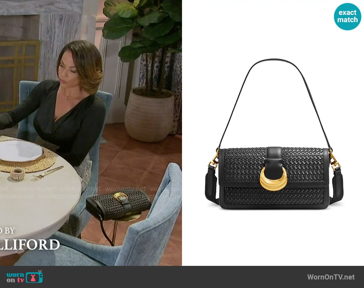 Donna Karan Valley Stream Woven Buckle Shoulder worn by Nicole Dupree Richardson (Daphnee Duplaix) on Beyond the Gates
