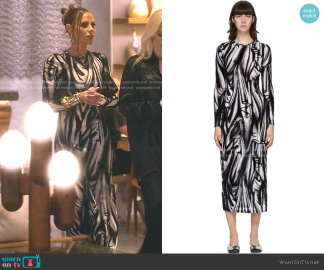 Eckhaus Latta Illusion Shrunk Mid-Length Dress worn by Dorit Kemsley on The Real Housewives of Beverly Hills