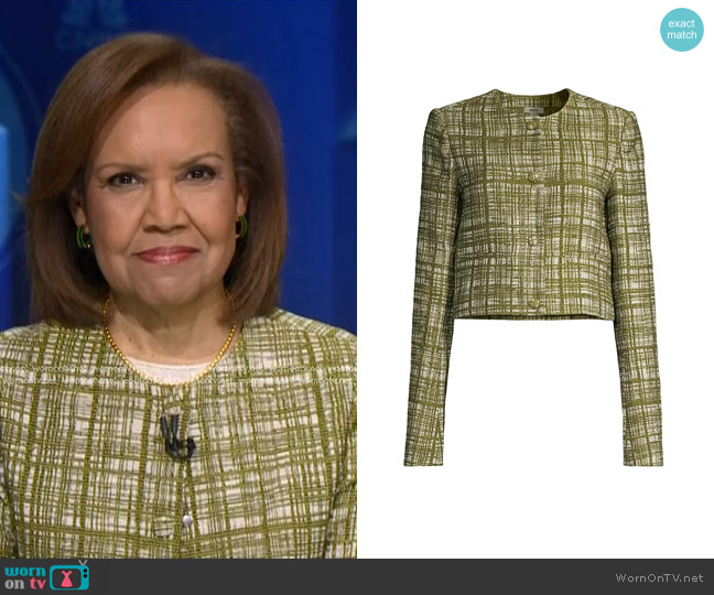 Jason Wu Tweed Cropped Jacket worn by Bertha Coombs on NBC News Daily