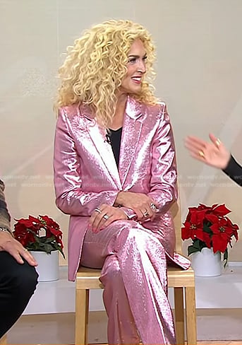 Kimberly Schlapman’s pink metallic suit on Today