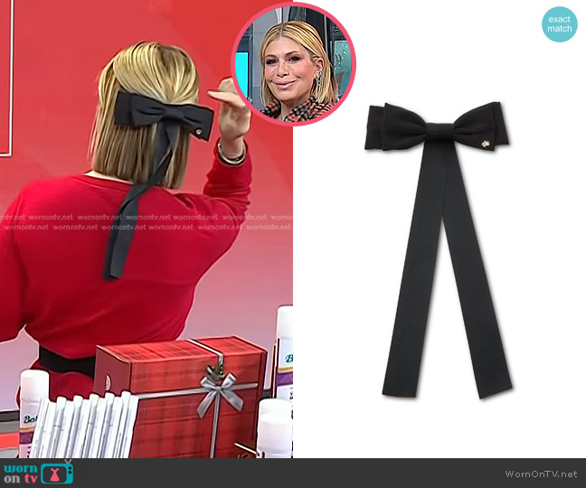 Lele Sadoughi Jet Jane Bow Barrette worn by Jill Martin on Today