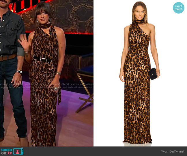 Lovers and Friends Sarah Gown in Leopard worn by Ella Langley on The Voice