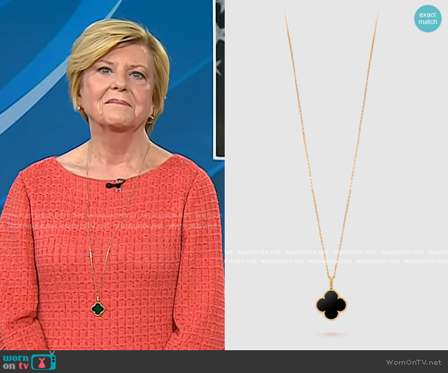 Van Cleef & Arpels Magic Alhambra long necklace worn by Anne Thompson on Today