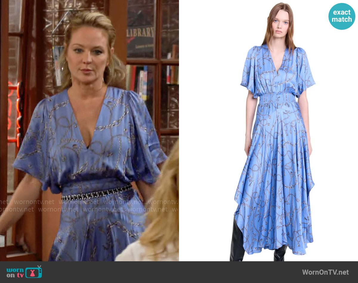 Maje Racheliani Dress worn by Sharon Newman (Sharon Case) on The Young and the Restless