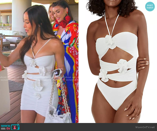 Maygel Coronel Trinitaria One Piece Swimsuit worn by Angie Katsanevas on The Real Housewives of Salt Lake City