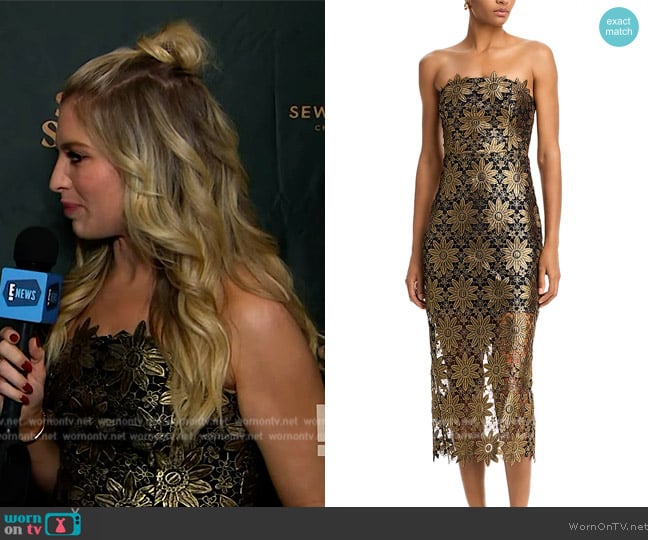 Milly Kait Strapless Dress worn by Ashley Bellman on E! News